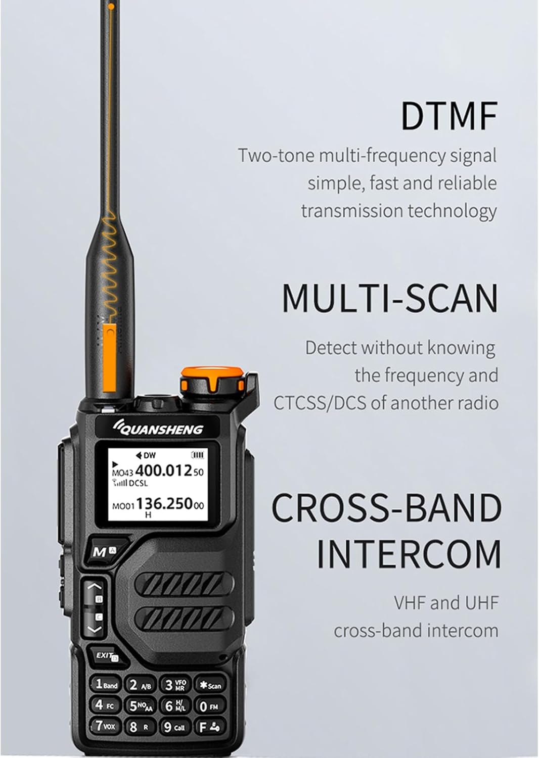Quansheng UV K5 Handheld Portable Amateur Radio VHF/UHF FM Transceiver | Dual Band Walkie Talkie, Type-C Connector