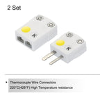 MECCANIXITY Mini K Type Ceramics Thermocouple Wire Connectors, 2 Set