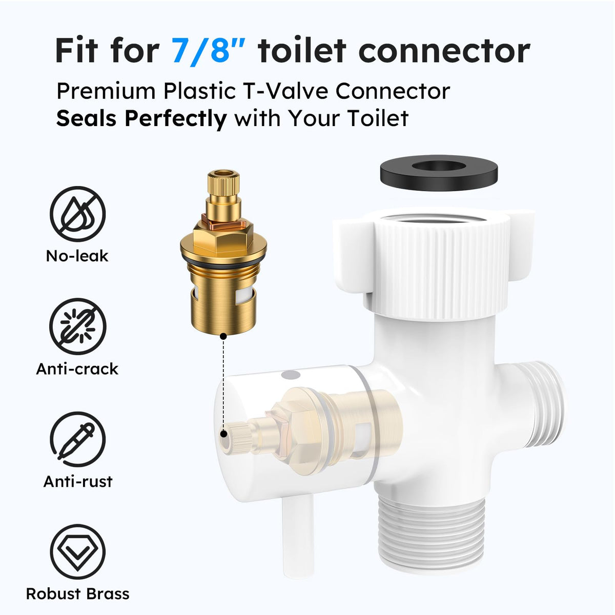 Arofa Handheld Bidet Sprayer, Bidet Attachment for Toilet, Bright White
