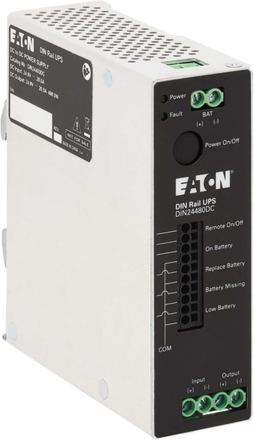Tripp Lite Eaton 480W 24V DC DIN Rail Industrial UPS - Hardwire Input/Output