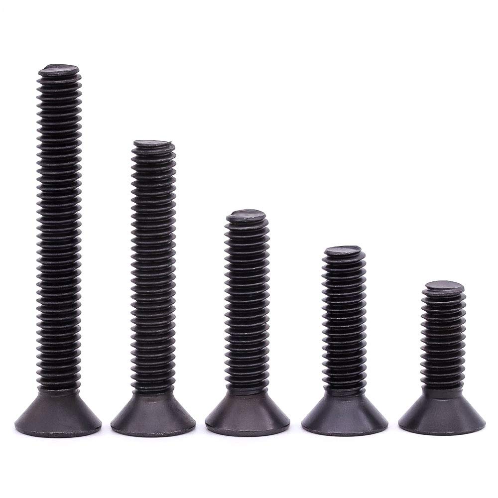 5/16-18 x 3" (20 pcs) Flat Countersunk Head Socket Head Cap Screws, 10.9 Grade Alloy Steel, Black Oxide Finish, Allen Hex Socket Drive, Full Thread, Coarse Thread UNC