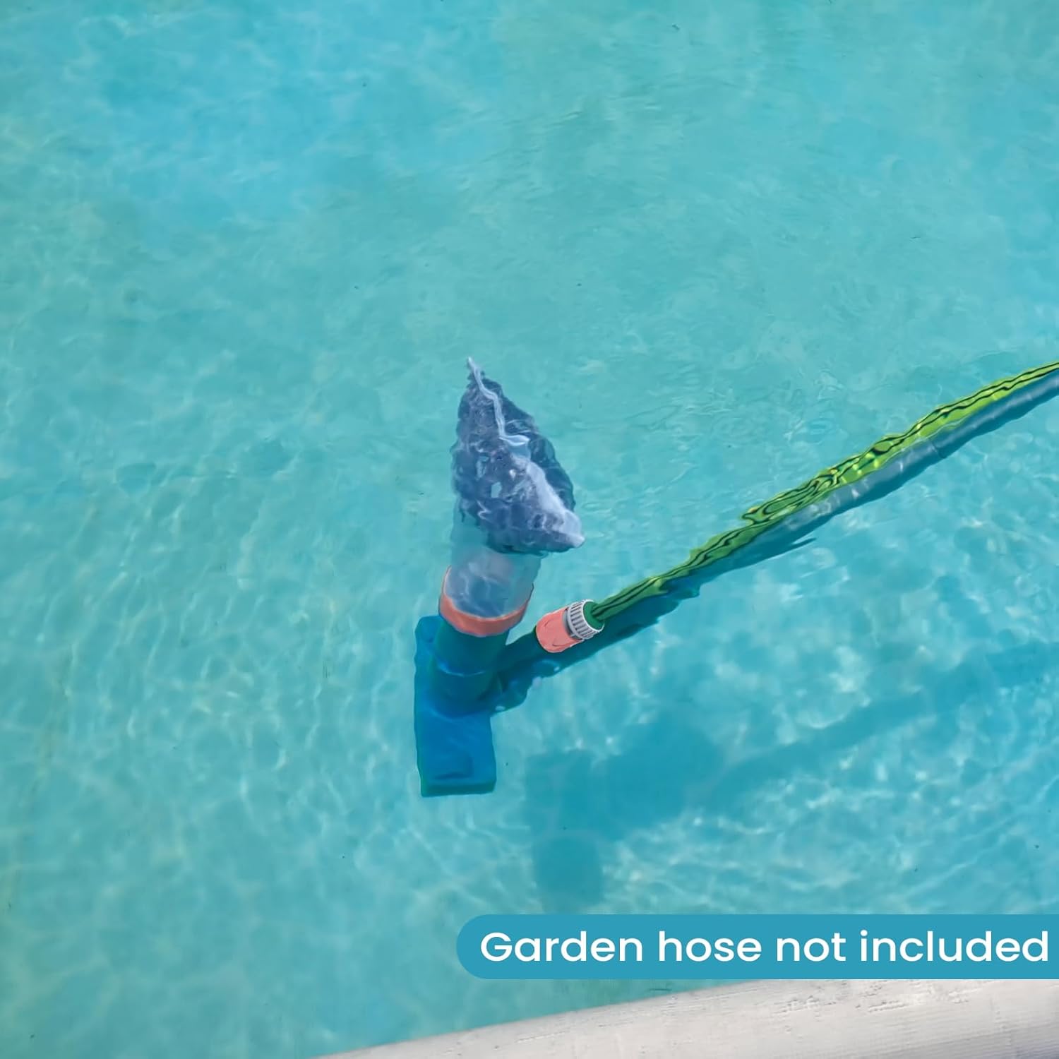 Above Ground Pool Cleaning Kit with Garden Hose Pool Vacuum, Aluminum Frame Leaf Rake Net, Wall Brush and 8Ft Pole