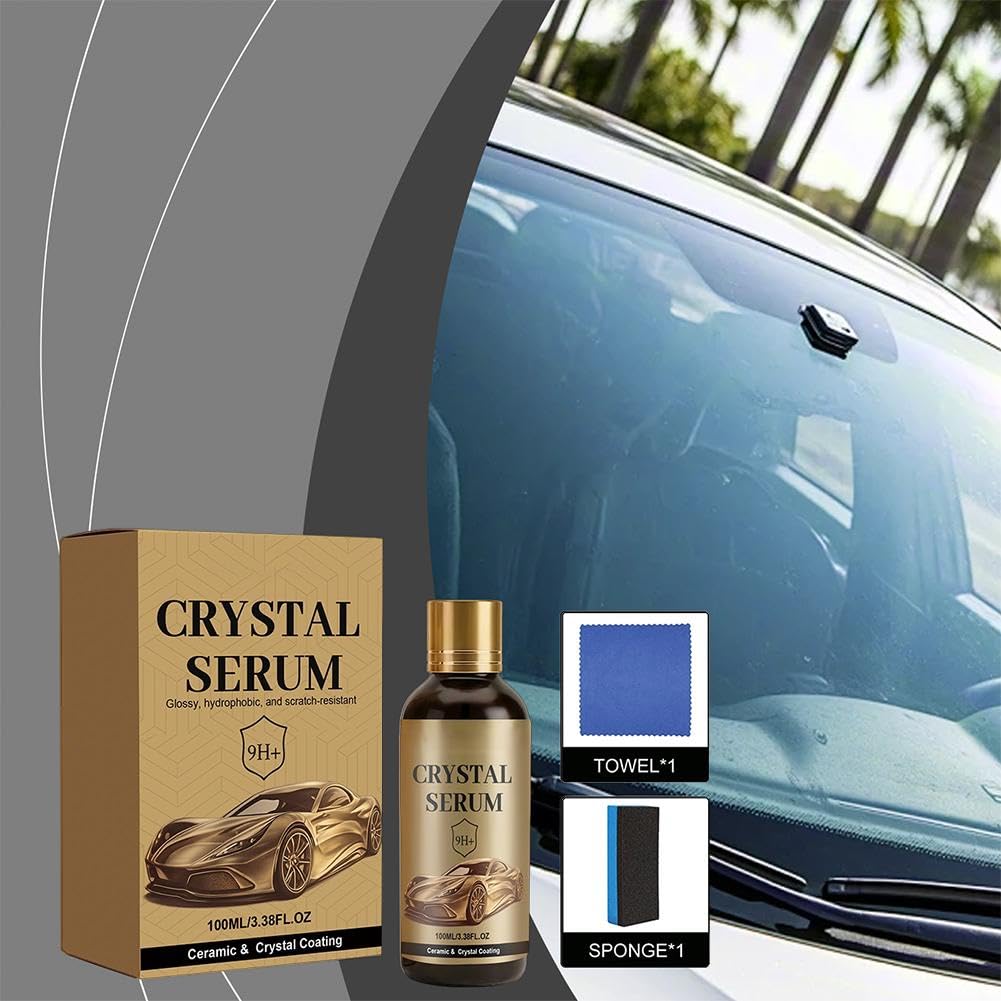 100ml PTZ Crystal Serum, 3PCS Graphene Ceramic Coating for Cars, 9H Nano Car Coating Spray for Professional Auto
