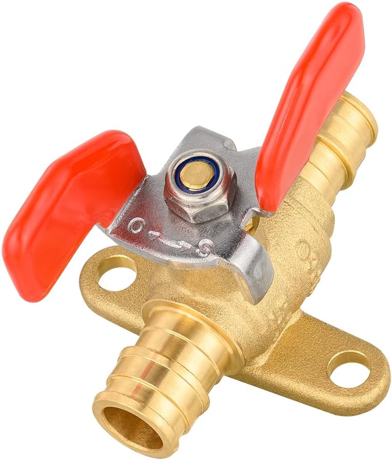 2Pcs EFIELD 1/2"Pex-A Butterfly Drop Ear Brass Ball Valve(VALVE337-2)