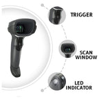 Zebra DS4608-SR Standard Range 1D 2D Handheld Barcode Scanner QR Wired USB Imager Black Corded Screen Code Reader for