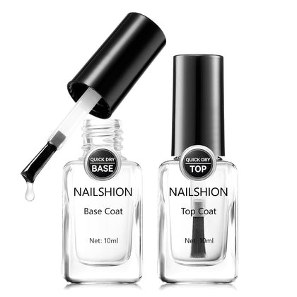 Base Coat and Top Coat, Quick Dry Nail Strengthening No Need Lamp