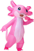 Inflatable Costume Adult Axolotl Costumes Deluxe Halloween Air Blow-up Costume Pink Axolotl Costumes for Women Men