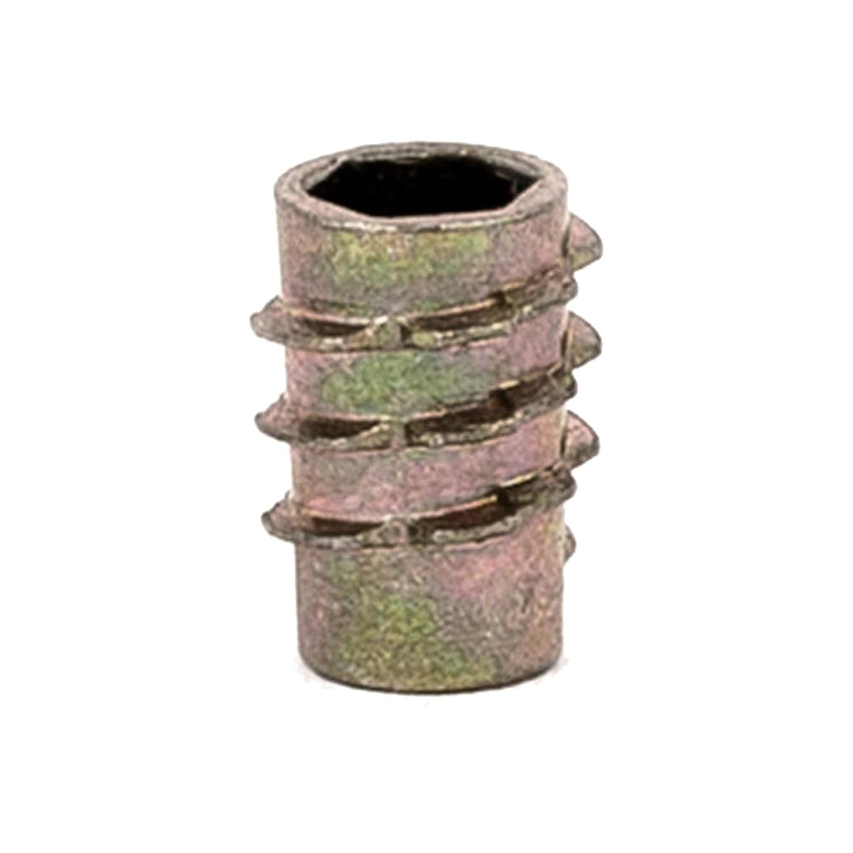 E-Z LOK Knife Thread Insert for Soft Wood, Hex Flush, 8-32, 10mm, 100 ct
