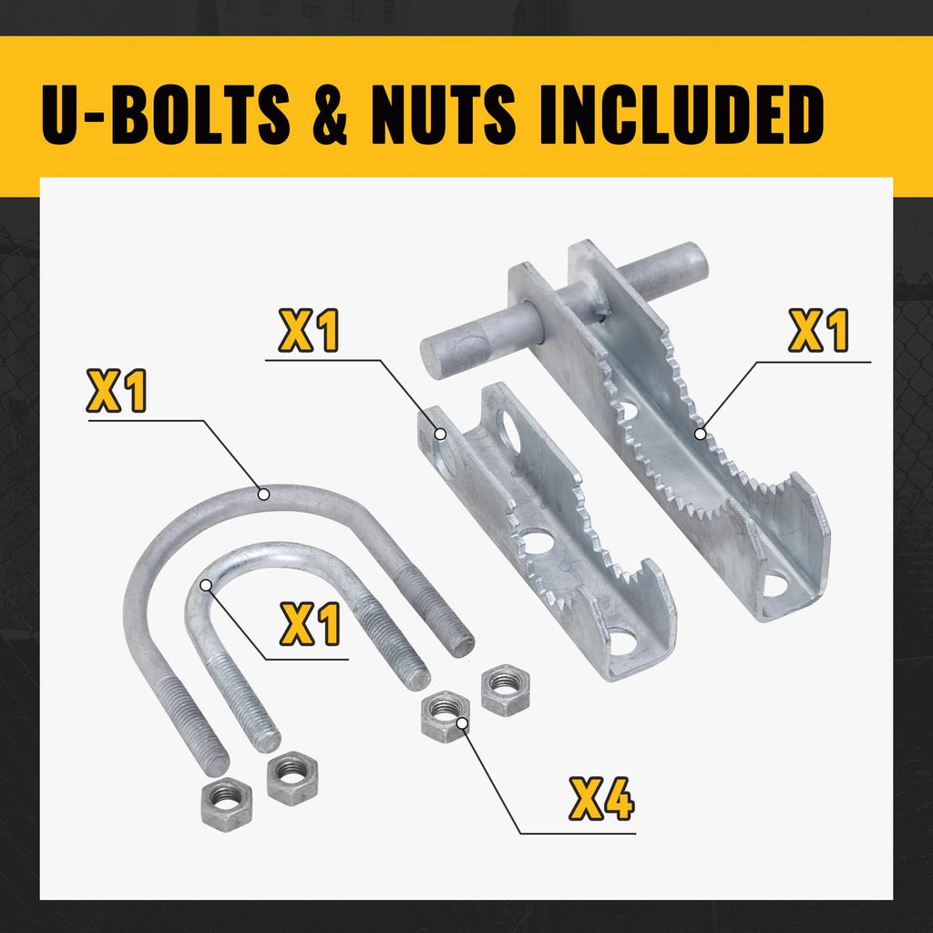 Chain Link Gate Hinge 2-3/8", 180 Degree Gate Hinge, 1-Pack