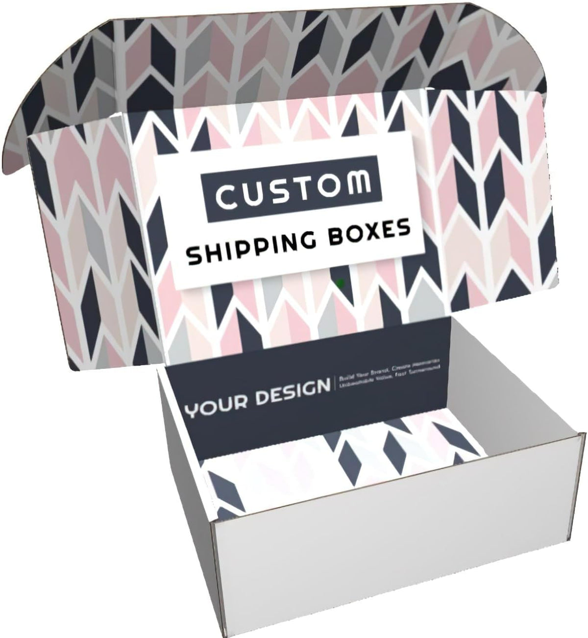Custom Shipping Boxes (25 Pack) - Branded Mailer Boxes with Logo Print for Small Business and Subscription (Inside