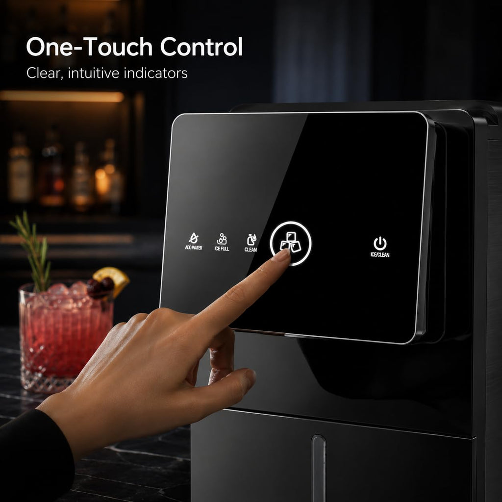 Nugget Ice Maker Countertop, 33LBS/24H Ice Machine with Soft Chewable Ice, One-Click, Self-Cleaning Function