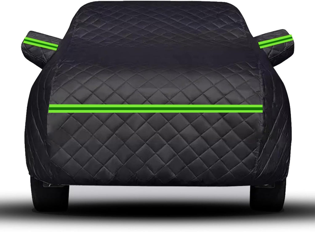 Car Cover Hatchback for 3 Hatchback Waterproof All-Weather Thickened Winter Dust Cover Snow Guard with Reflective Strips