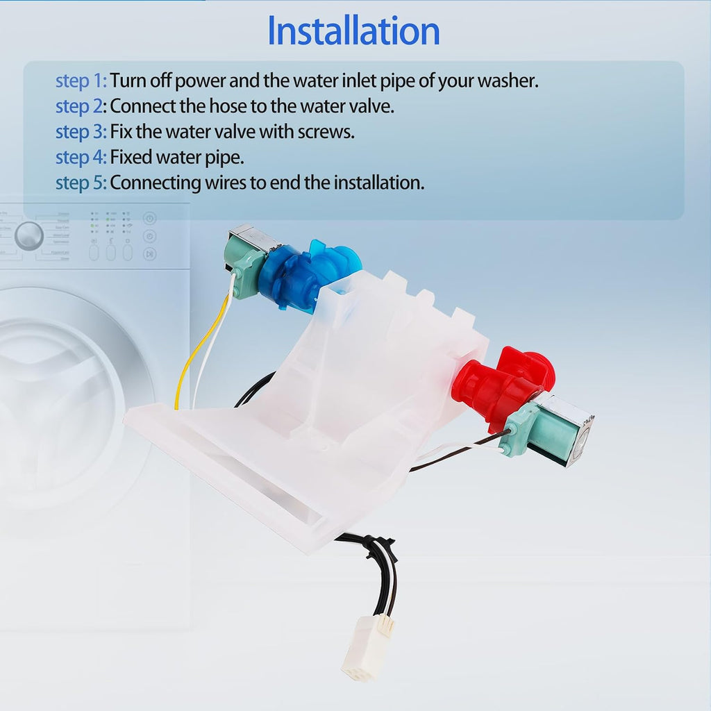 MVWC500VW1 RTW4440XQ0 WTW5300VW2 WTW5200VQ2 Washer Water Inlet Valve