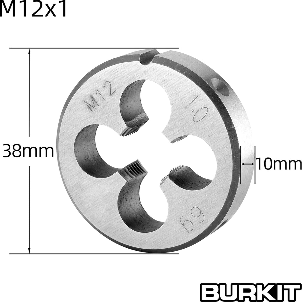 Burkit M12 X 1 Tap and Die Set Right Hand