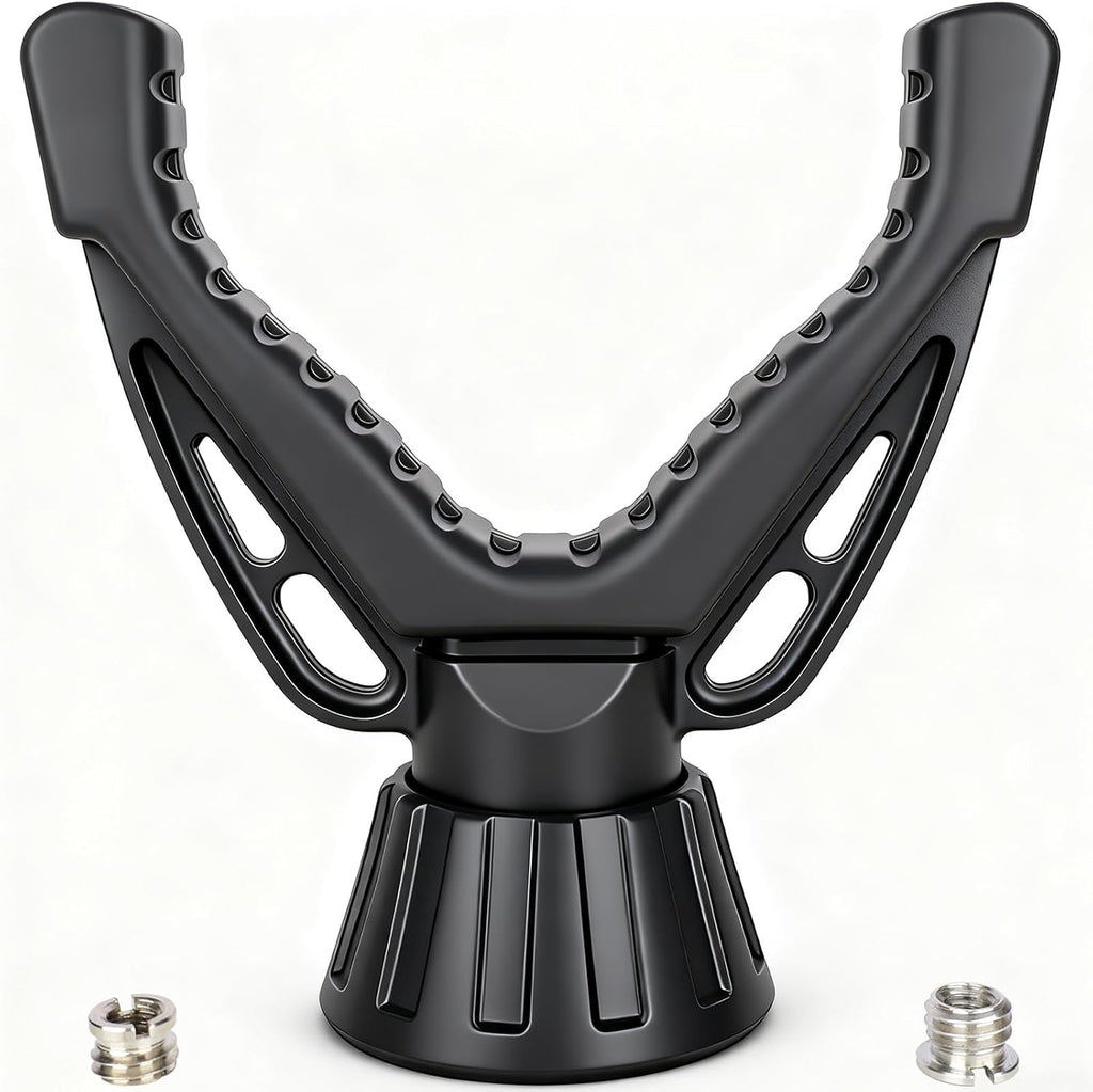 360° Rotating V Yoke Shooting Rest for Rifle Compatible with Shooting Stick Hunting Tripod, Gun Tripod and Monopod