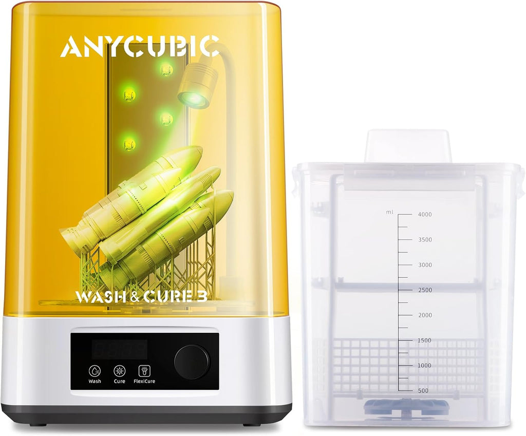 Wash and Cure 3 with Gooseneck Lights | Upgraded Volume 2 in 1 Wash and Cure Station for Photon Mono 4/4 Ultra/Mars