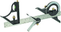 12" Combination Tri Square Set Angle Finder & Protractor Level SAE & Metric