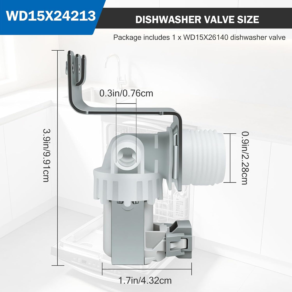 Dishwasher Inlet Valve 265D2393P003 for GE GDT655SGJ5BB
