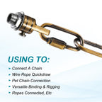 MECCANIXITY Chain Connectors 4mm Thick Gold Bronze 3Pack