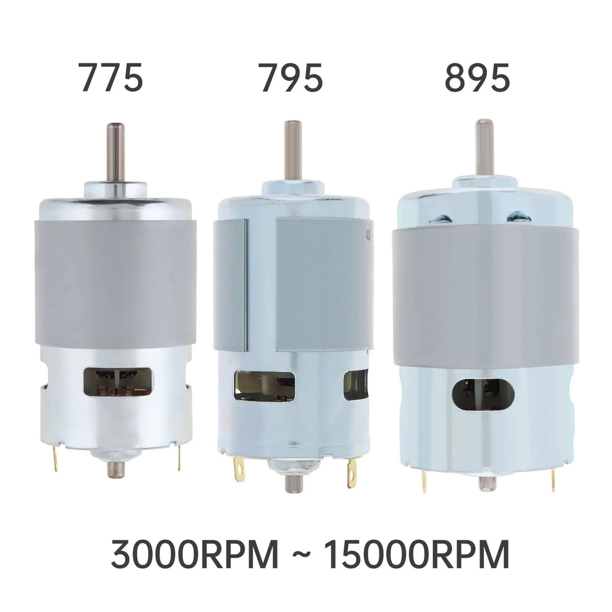 775/795/895 DC Motor 12V/24V 3000-12000RPM High-Speed Large Torque Gearbox Motor(895,3000,24V)