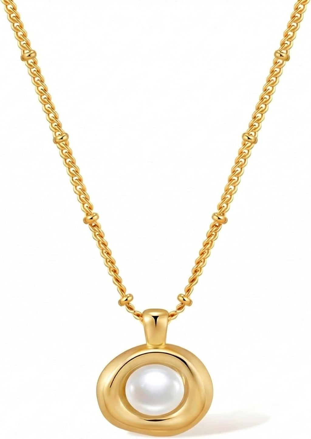 Gold Stone Pendant Necklaces for Women, Chunky Gemstone Dangle Necklace Wedding Prom Fashion Jewelry Gift