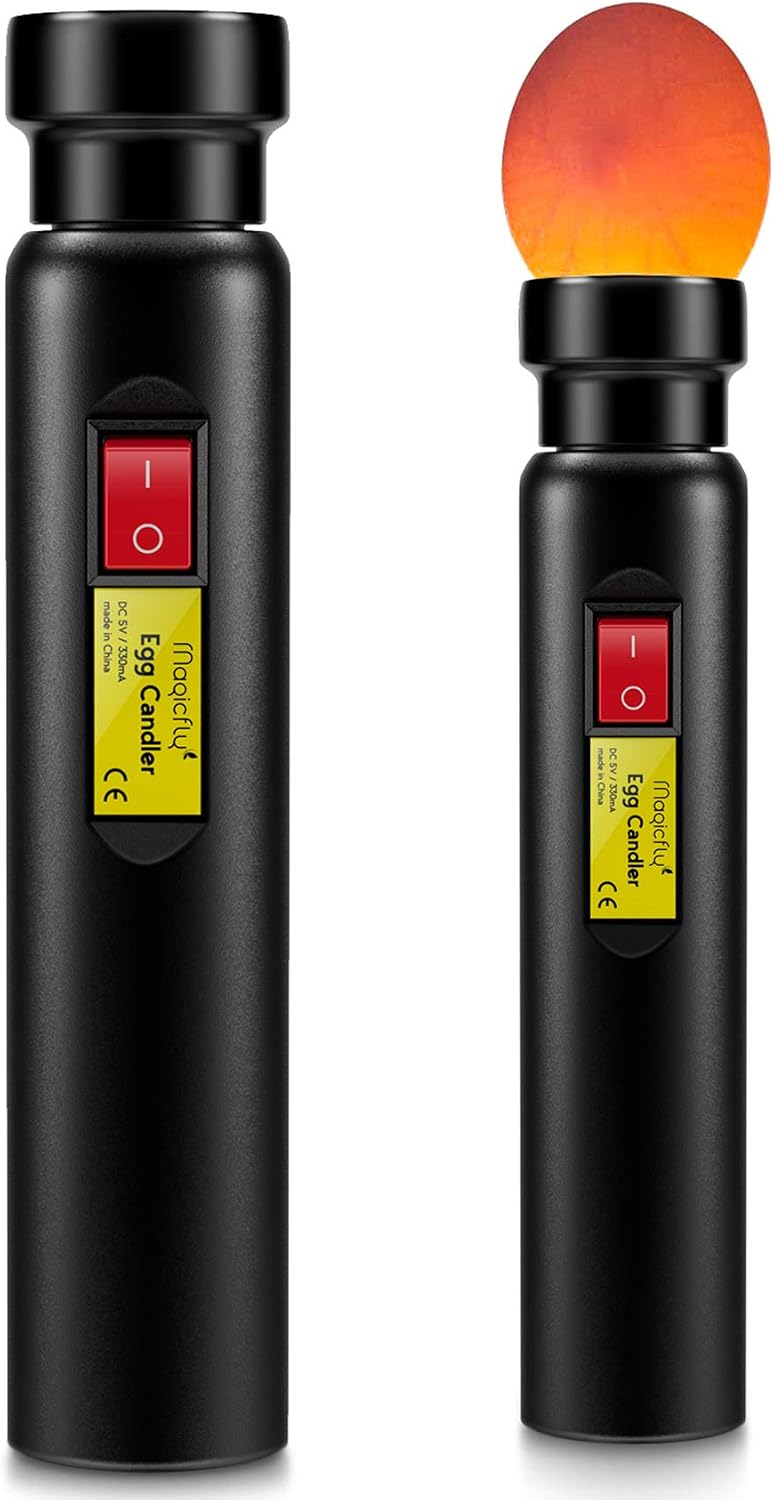 Rechargeable Egg Candler Tester for Monitoring Eggs Development, Bright Cool LED Light Candling Lamp