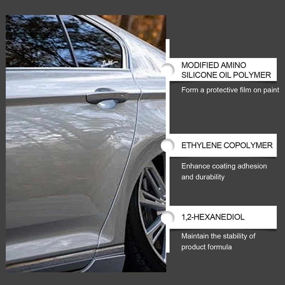 100ml PTZ Crystal Serum, 3PCS Graphene Ceramic Coating for Cars, 9H Nano Car Coating Spray for Professional Auto