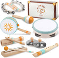 Toddlers Musical Instruments-Baby Montessori Wooden Toys for 18 Month+ | Kids Percussion Instruments Musical Toy for