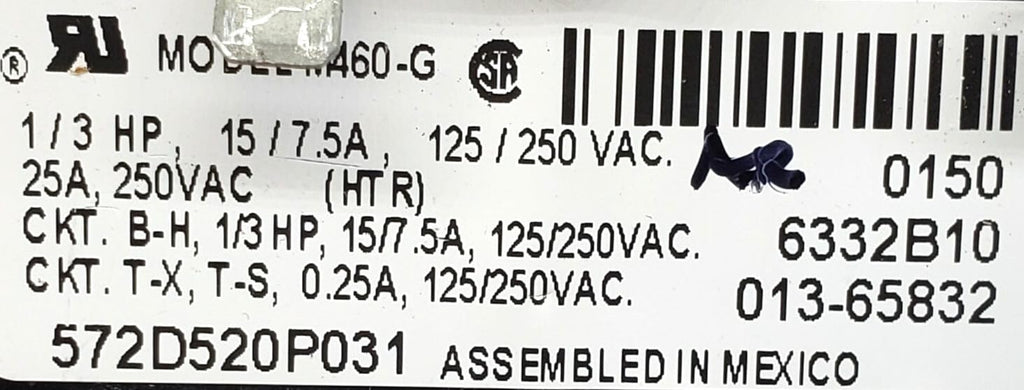 OEM Replacement for Fisher Paykel Dryer Timer 572D520P031