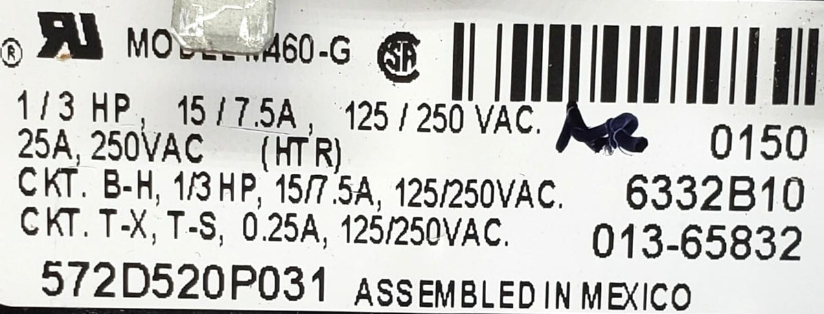 OEM Replacement for Fisher Paykel Dryer Timer 572D520P031