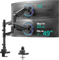 Vertical Dual Monitor Mount for 17-49 inch Curved Screens，up to 33 lbs | Heavy Duty Stacked Ultrawide Monitor Arm