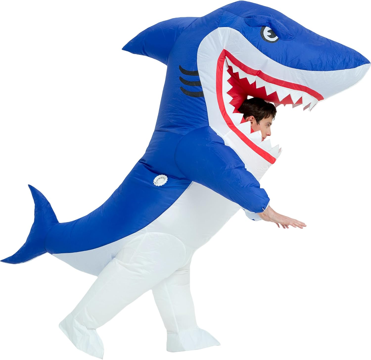 Halloween Inflatable Costume Adult,Blow Up Full Body Shark Suit Men Women