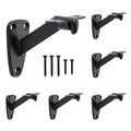 Handrail Bracket for Stairs,Matte Black, 6 Pack