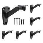 Handrail Bracket for Stairs,Matte Black, 6 Pack