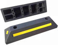 Heavy Duty Rubber Parking Curb,Garage Car Wheel Stopper with Yellow & Black Reflective Strips,Durable Speed