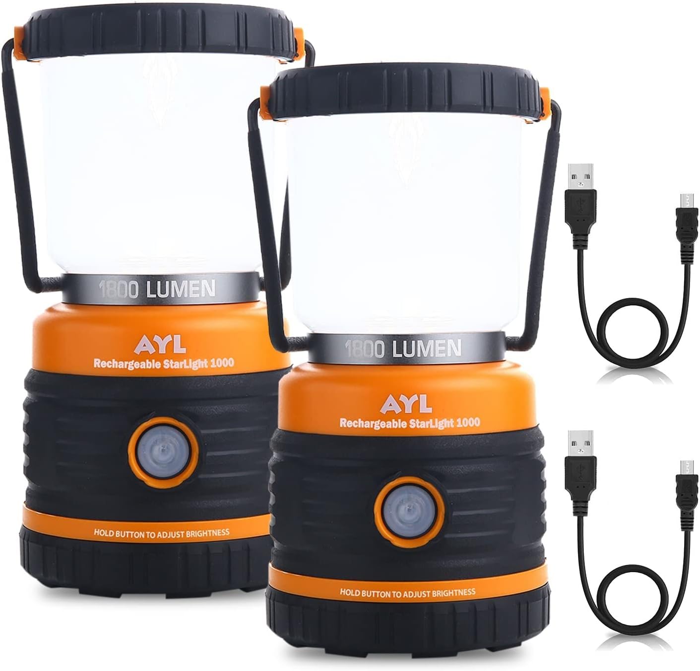 LED Camping Lantern Rechargeable, 1800LM, 4 Light Modes, 4400mAh Power Bank, IP44 Waterproof, Perfect Lantern