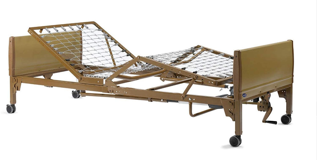 Homecare Bed | Semi-Electric Hospital Bed for Home Use Brown 80" x 36" x 6.5