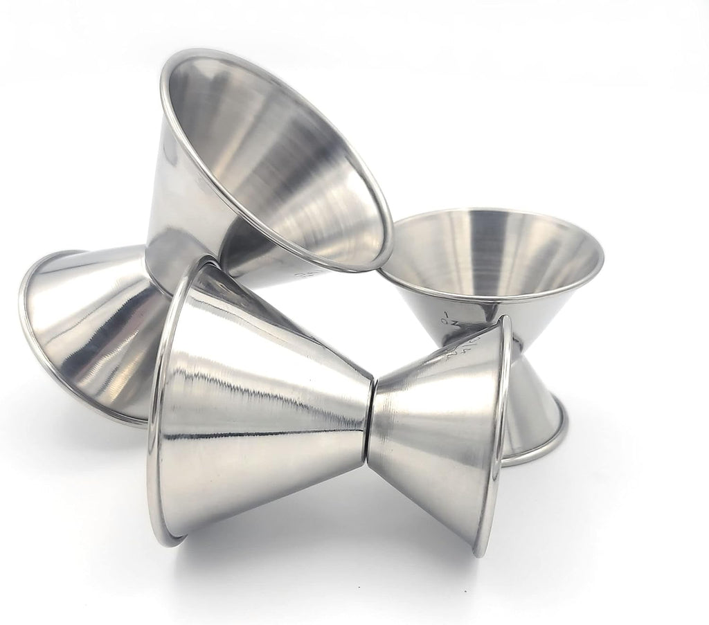 Stainless Steel Double Jiggers 1 & 2 oz, 3/4 & 1-1/2 oz, 1/2 & 1 oz Bar Jiggers Set of 3 for Cocktail Liquor Measuring
