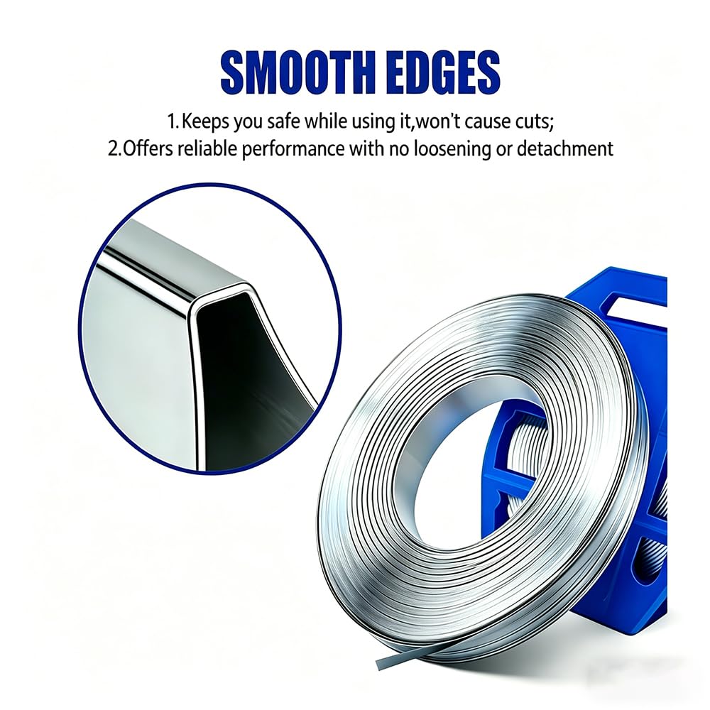 304 Stainless Banding Strap 100FT * 5/8"W * 0.03"T Steel Strapping