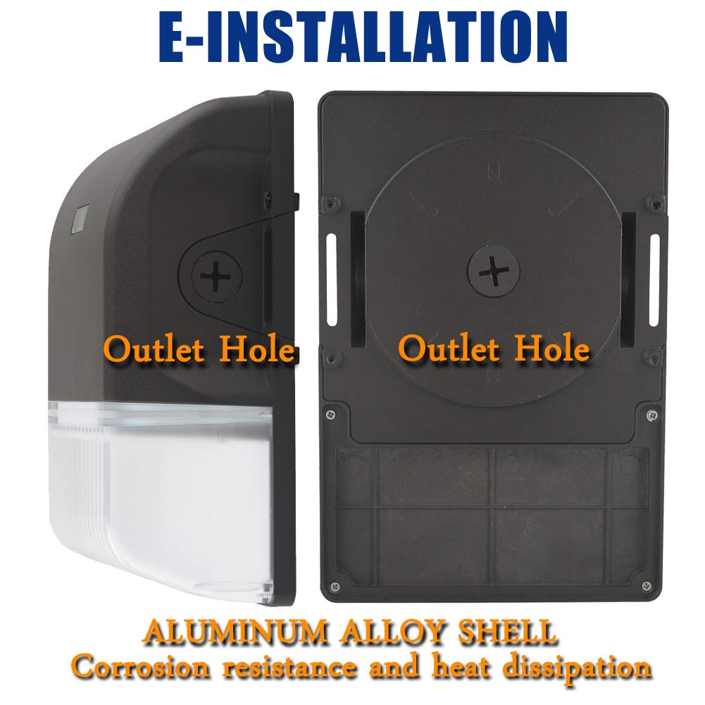 30W LED Wall Pack with Photocell, Outdoor Mini Security Light