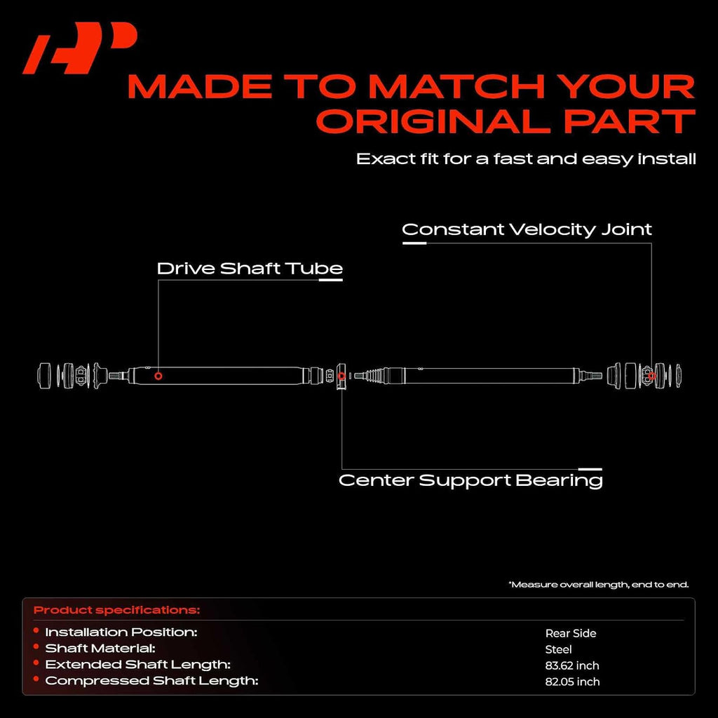 A-Premium Rear Drive Shaft Assembly Compatible with Chevrolet, GMC