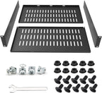 2U 16" Server Rack Shelf for 19-inch Network Rack or Cabinet