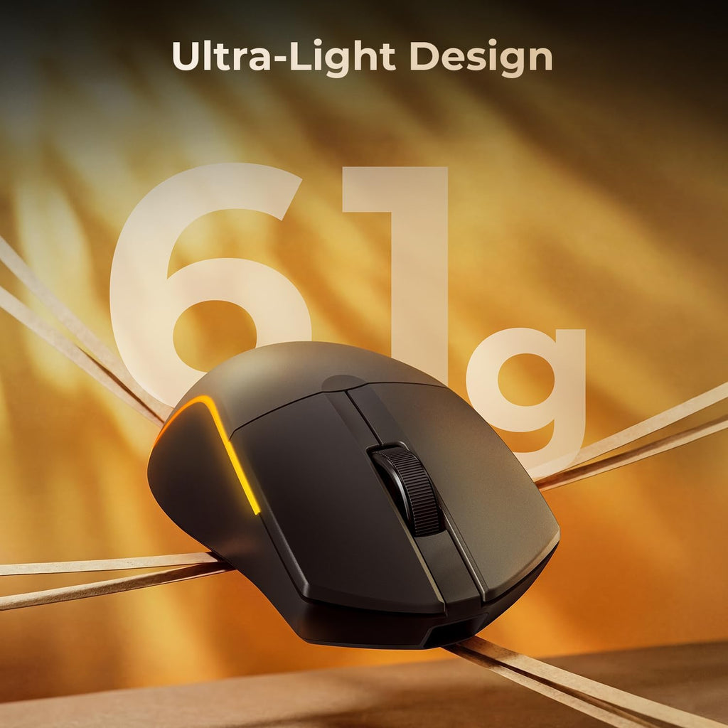 S156 Wireless Keyboard and Mouse with Tri-Mode, Mechanical Feel Keyboard and 4800 DPI 61G Ultra-Light Gaming Mouse