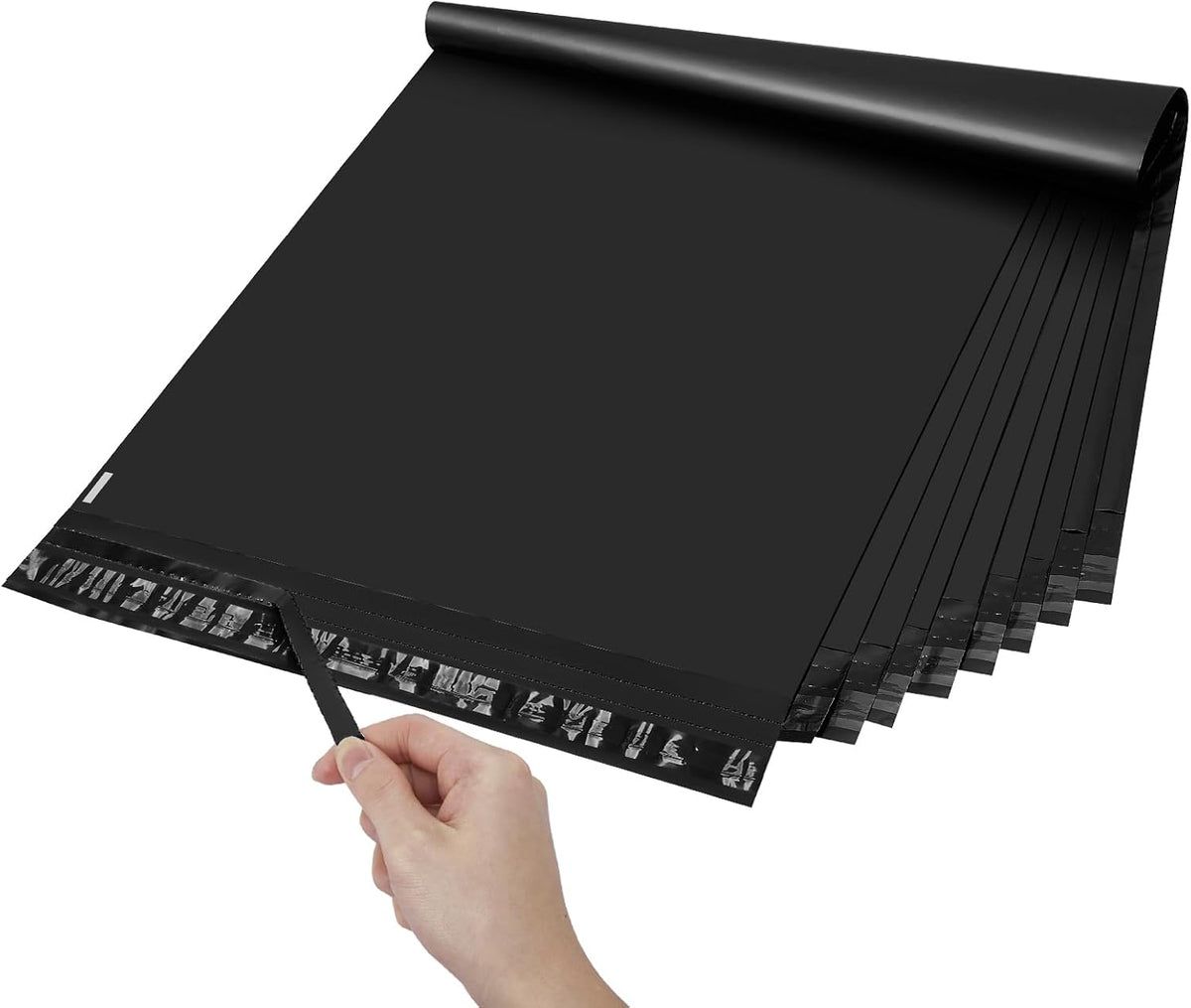 Poly Mailers 14.5x19 50Pcs Black Large Shipping Bags for Clothes