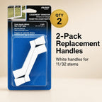 H 4320 Casement Operator Crank Handle with 11/32 In. Bore, White (2 Pack)