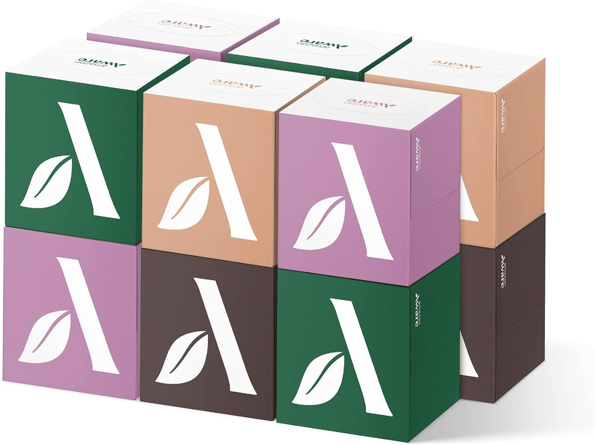 100% Bamboo Facial Tissues, 3-Ply, FSC Certified, 12 Pack, 60 Sheets Per Box, 720 Total