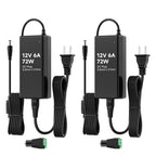 BTF-LIGHTING DC12V 6A 72W LED Driver 2 Pack, Class 2 Transformer