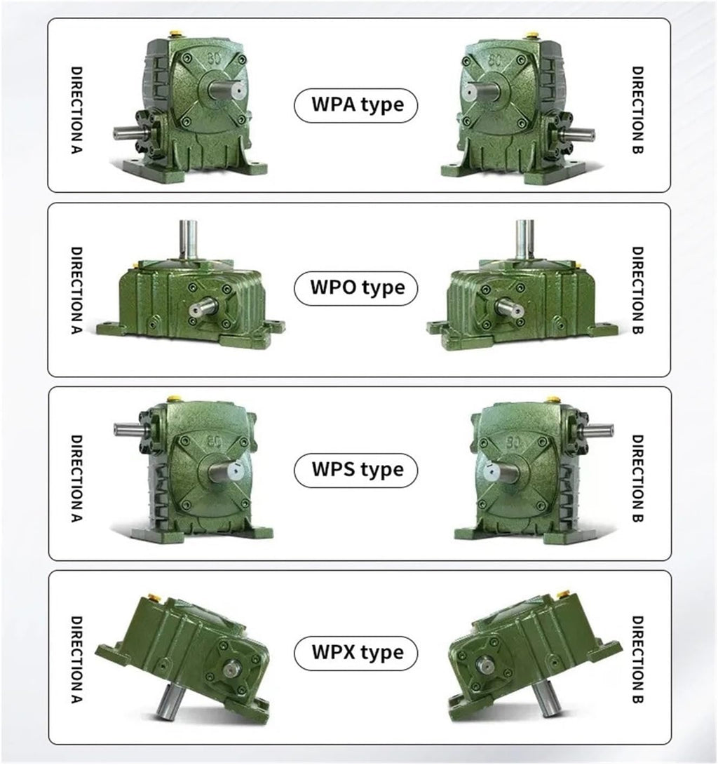 WPA WPS WPO WPX40 50 60 70 80 100 Gearbox Iron Shell Worm Gear Reducer Small Motor Transmission Gears Reduction Box(15-1,WPS80)