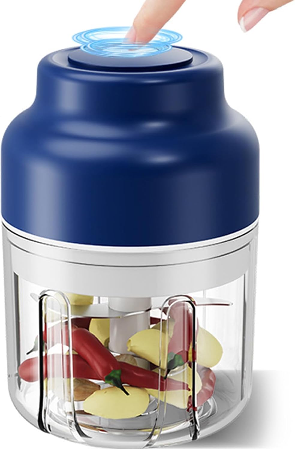 Upgrade Electric Garlic Chopper, Electric Mini Food Processor Portable Veggie Cutter Chopper, USB Rechargeable