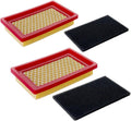 HOODELL 2 Pack 951-10298 Air Filter + Pre Cleaner for MTD Cub Cadet SC100 951-14632, Kohler 14 083 01-S, 5-5/8 × 3-1/2 inch Push Lawn Mower Air Filter